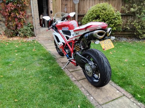 Ducati 848 Red & White Motorcycle — image 2