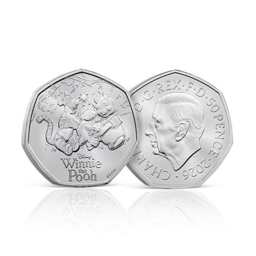 Winnie the Pooh Stamps & 3 x 50p BU Coin Cover from Royal Mail & Royal Mint — image 7