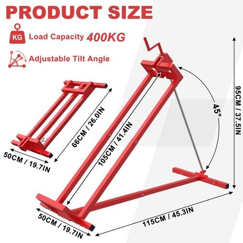 Ride On Lawn Mower Lift Height Adjustable Maintenance Jack Lifter Max. 400kg