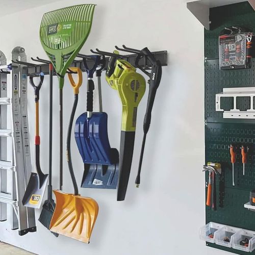 Garage Garden Tool Holder Storage Rack Shed Wall Mounted Organiser Long Hooks — image 12
