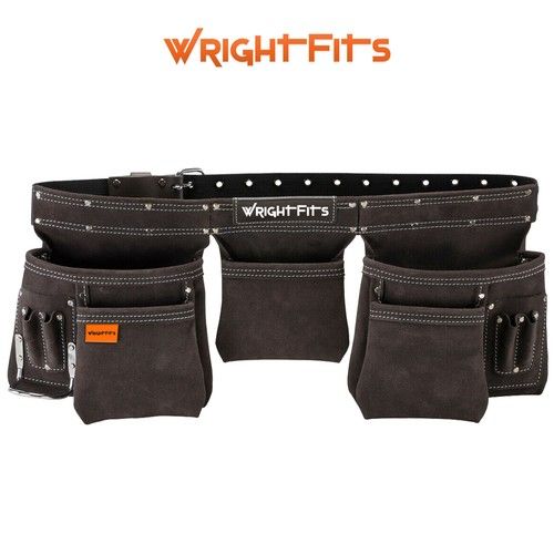 Work Tool Belt Pouch Multiple Pockets Tool Belt Pouch Leather Joiners Stained