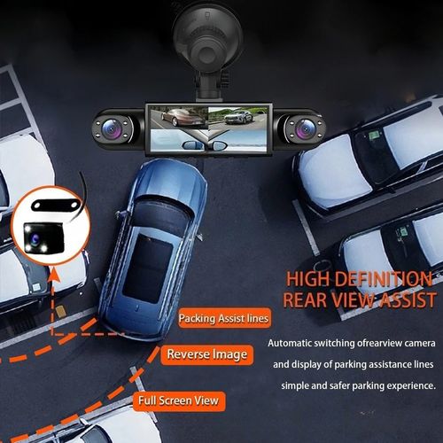 360° 4 Channel 1080P HD Car Dash Cam Front and Rear Left Right Camera +64G Card — image 13
