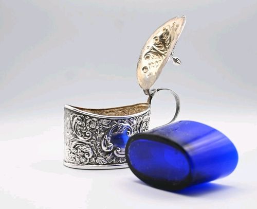 Antique Sterling Silver Mustard Pot Mint Cranberry Condiment Usable Vintage 1896 — image 7