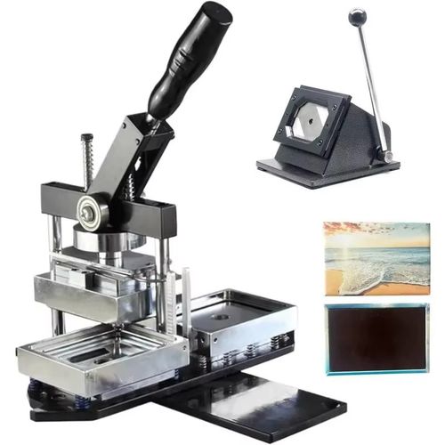 80*53mm  Rectangle Fridge Magnet Making Machine with Cutter and 150 pcs Material — image 9