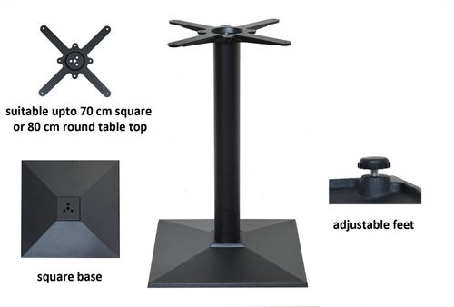 black cast iron table base dining restaurant cafe pub bar square - FREE DELIVERY — image 1