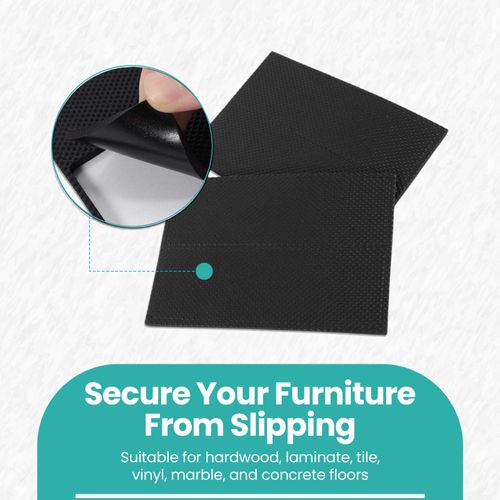 Black Foam Rubber Furniture Pads Self Adhesive Sticky Feet Back Floor Protector — image 4