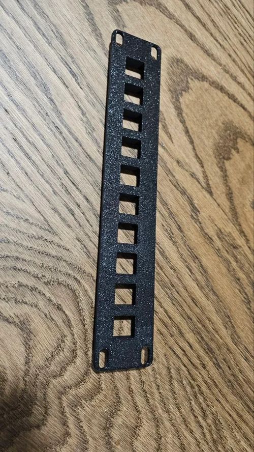 10-Inch 1U 10 Port Patch Panel / Keystone Mount for Network Cabinet — image 3