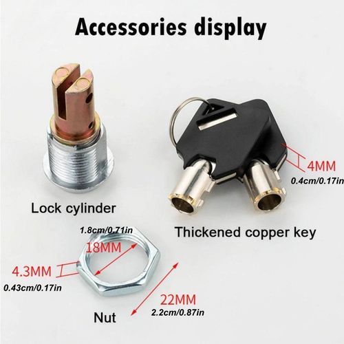 Tool Box Lock with Keys Replacement Cylinder For Tool Storage Cabinets Drawers — image 17