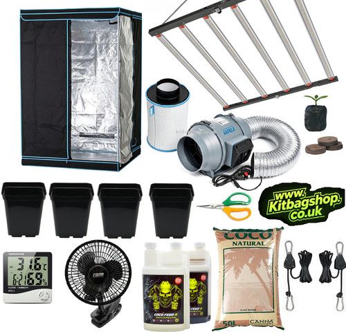 PRO Complete Grow Tent Kit LED Light Fan Carbon Filter 720w set up hydroponics