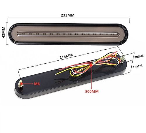 100 Led Neon Rear Dynamic Indicator Tail Lights Truck Trailer 3 Function 12V 24V — image 4