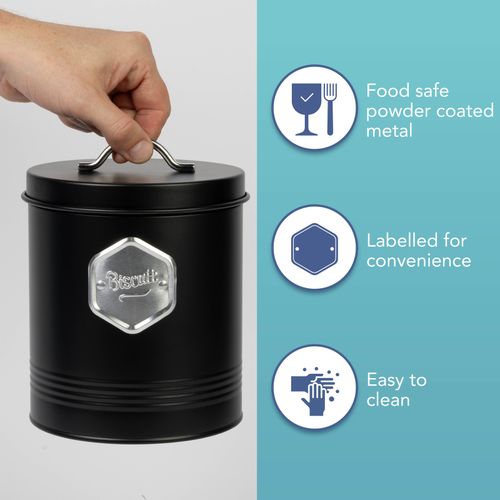 HEFTMAN Kitchen Storage Canister Coffee Sugar Tea Bread Airtight 5 Pieces Set — image 2