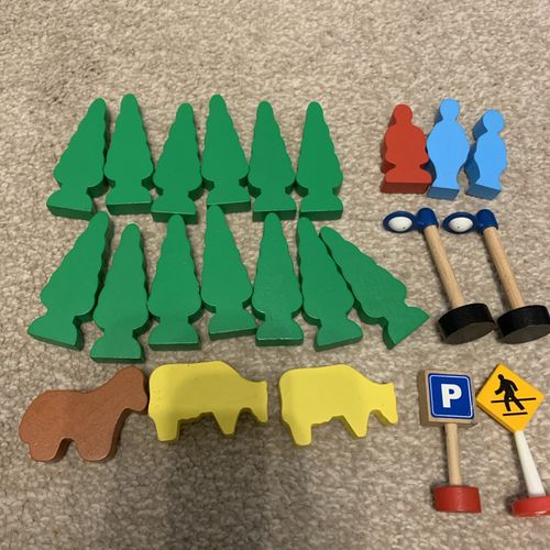 140 Piece Wooden Train Set bundle Brio & compatible track, trains, bridges — image 11