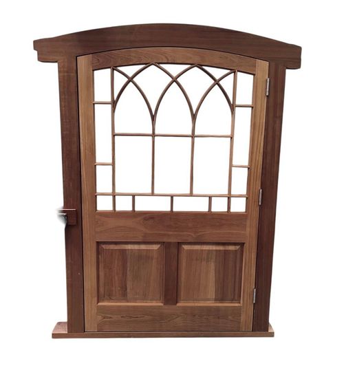 Bespoke Tudor Arched Doors Frames Panels Made To Order 250 Deposit Oak Teak Wood — image 4