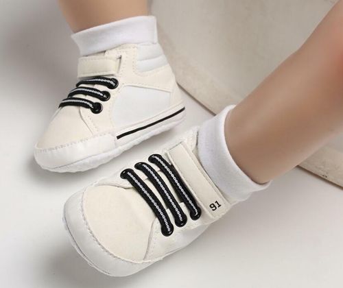 Newborn Baby Boy Pram Shoes Infant High Top Booties PreWalker Boots 3 6 9 12 18M — image 3