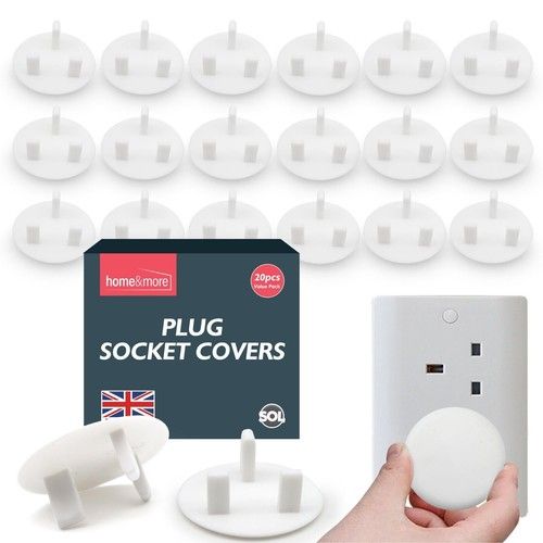20-40 Plug Socket Covers Baby Child Proof Electrical Safety Outlet Protector UK