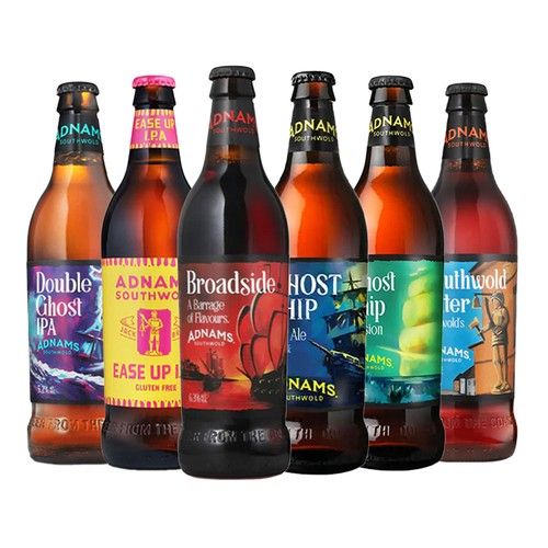 Adnams Beer Taster Selection 6 x 500ml Bottles Mixed Ale IPA Gift Pack