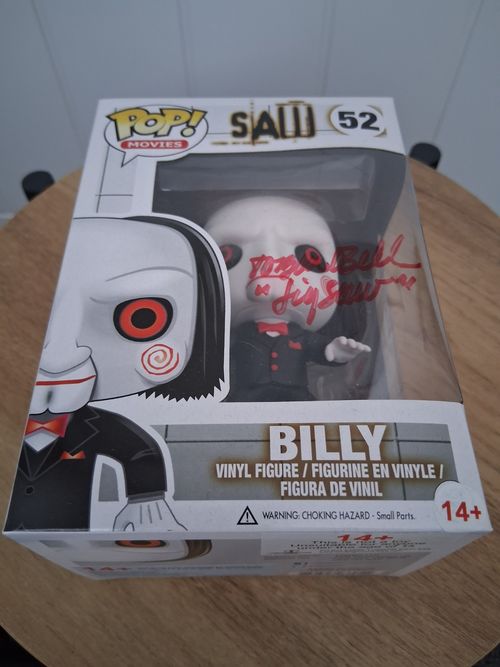 RARE Tobin Bell Signed SAW Funko Pop Billy The Puppet #52 Brand New in Box AUTO — image 2