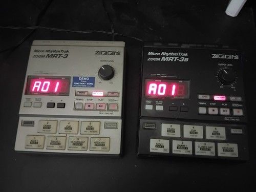 ZOOM MRT-3 & MRT-3B Micro RhythmTrak Drum Machines Bundle + Manual