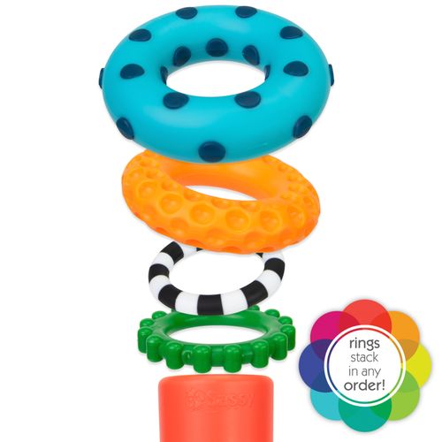 Sassy Stacks Of Circles Classic Stacking Baby Toddler Preschool Toy 6m+ NEW — image 2