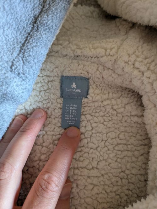 Gap Baby Winter Grey Fleece Outer All In One Koala Bear Jacket 3-6 Month Romper — image 3
