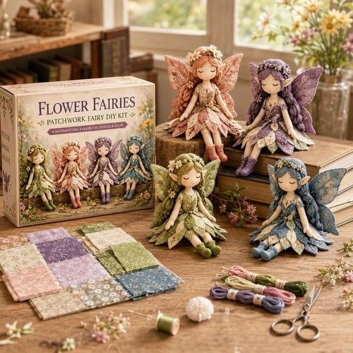 Fairy Patchwork DIY Collection Fun Fairies Patchwork Sewing Kit Make Winged Elf