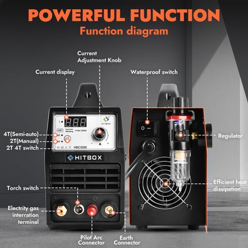 UK Air Plasma Cutter 55Amp 220V HF Non-Touch Pilot Arc Cutting Machine 2T / 4T — image 9