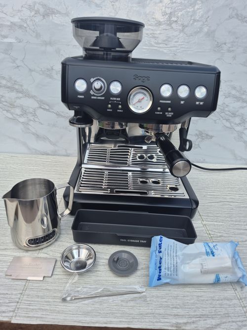 Sage BES875 Espresso Machine, Built-In Grinder, Steam Wand, Black — image 8