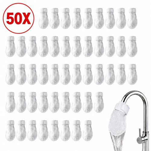 50/100 pcs Faucet Water Filter Bag Cotton Tap Water Filter Thickened Filter Pads — image 1