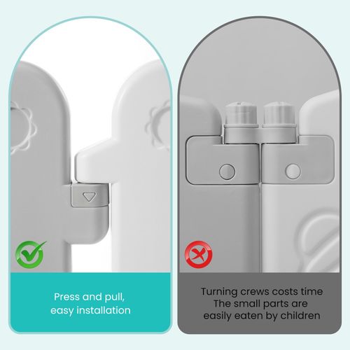 Baby Playpen Large Plastic Play Pen Bear Babies Fence & Foam Play Mat — image 3