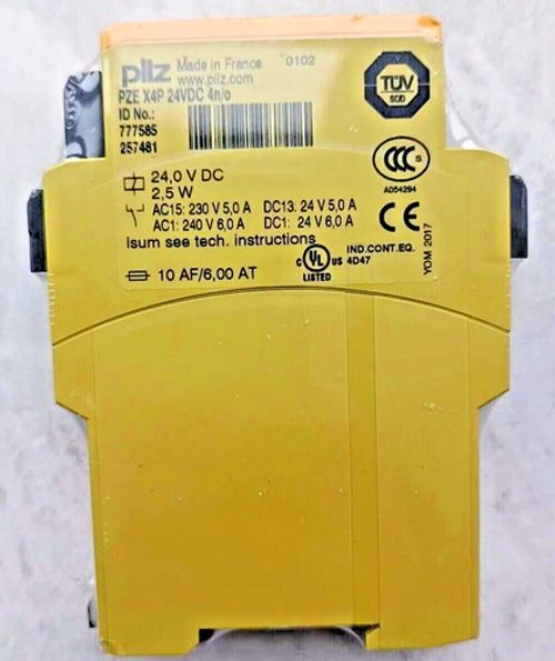 pilz 777585 safety module PZE X4P 24VDC 4n/o