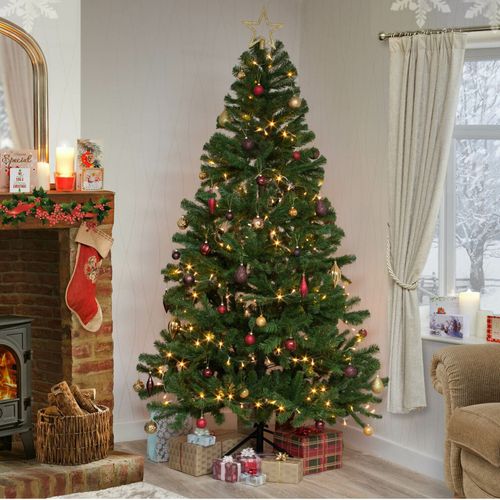 GREEN ARTIFICIAL CHRISTMAS TREE 5FT 6FT 7FT 8FT 10FT XMAS TREE WITH STAND NEW — image 5