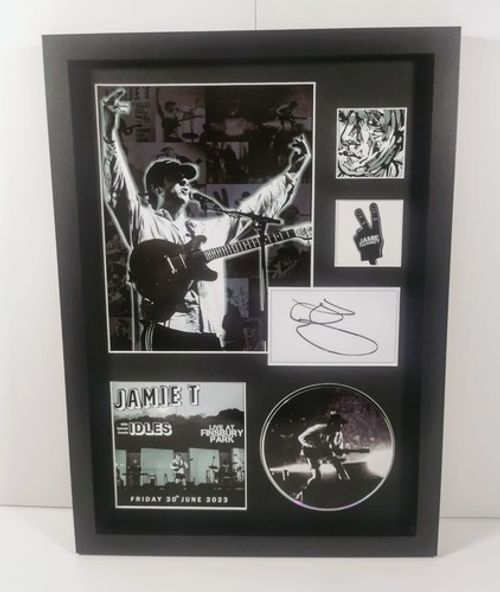Jamie T - LIVE AT FINSBURY PARK Signed FRAMED Mosaic Art & Picture Disc Display