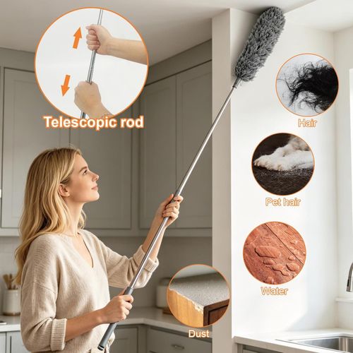 15 PCS Feather Dusters for Cleaning, Microfiber Duster with Extension Pole — image 6