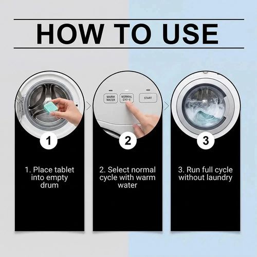 Prime Drum Washing Machine Cleaner Pro,12-Pack Deep Clean Drum & Remove Descaler — image 6