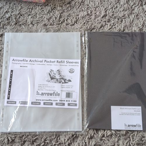 Arrowfile Archival Pocket Refill Sleeves RA3243C A4 Clear 10 Pack Memo Area — image 1