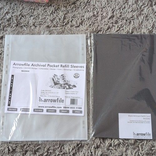 Arrowfile Archival Pocket Refill Sleeves RA3243C A4 Clear 10 Pack Memo Area