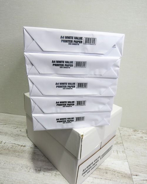 A4 copier printer paper 2500 sheets  white 5 reams bulk value Office home — image 2
