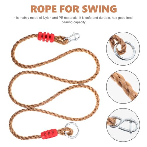 2Pcs Swing Rope Kit with Adjustable Nylon for Tree and Porch Swings — image 10