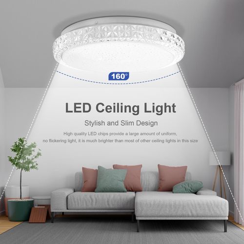 Round LED Ceiling Light Panel Down Lights Bathroom Kitchen Living Room Wall Lamp — image 7