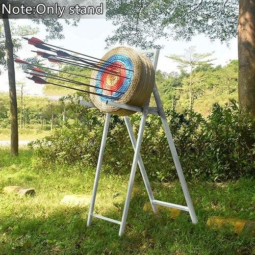 Foldable Metal Archery Target Stand Retractable Target Shelf for Outdoor Practic