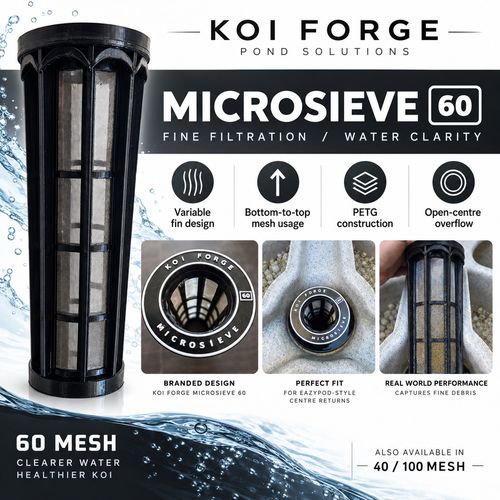 Koi Pond Filter Sieve MicroSieve 60 for Evolution Aqua EazyPod Stainless Mesh — image 6