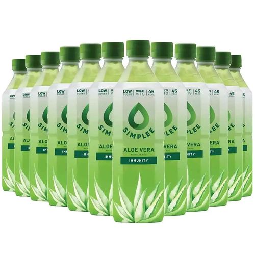Simplee Aloe Aloe Vera Drink Juice With Bits Low Sugar Bottles Pack 12 x 500ml — image 2