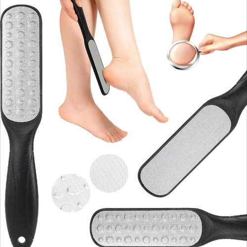 Stainless Steel Foot File Callus Remover Double Sided Dead Skin Rasp Pedicure To