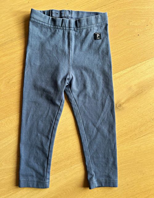 Polarn O. Pyret Unisex Kids Blue Cotton Leggings 1.5-2 Years Stretch — image 1