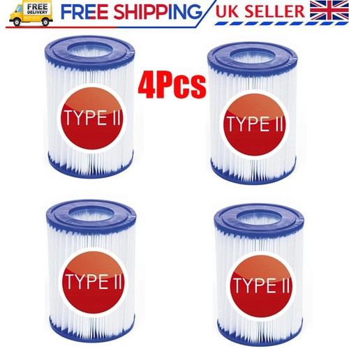 4X Pool Filter Cartridge SIZE II for Bestway 58094 Swimming Pool PUMP TYPE 2