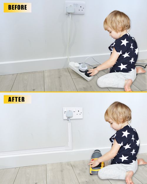 Electrical Cable Trunking Self Adhesive 4M Wire Trunking Cable Tidy for Wall TV — image 7