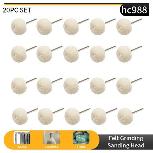 25mm 20PCS/Set Dremel Polishing Buffing Wool Cotton Wheel Drill Rotary Accessory