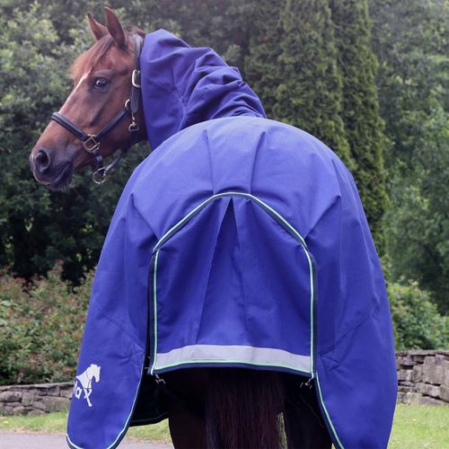 Fieldmasta 100g Lightweight Combo Neck Turnout Rug Navy Blue — image 3