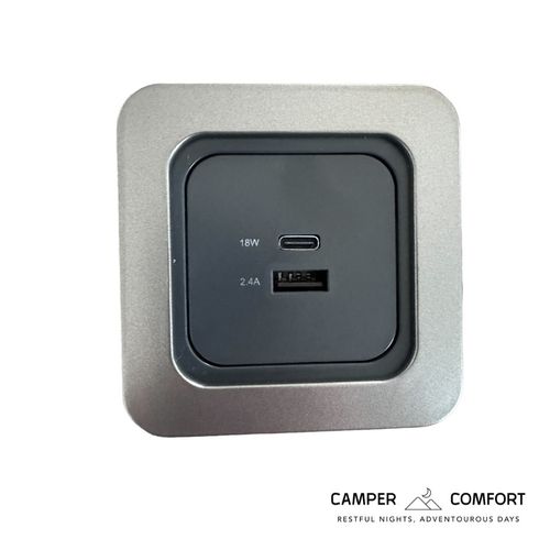 Campervan CBE/C-Line 12v USB-A & USB-C Charging Socket for Caravan/ Motorhome — image 1