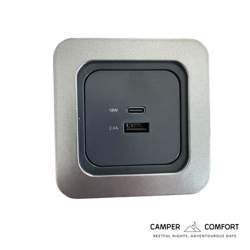 Campervan CBE/C-Line 12v USB-A & USB-C Charging Socket for Caravan/ Motorhome
